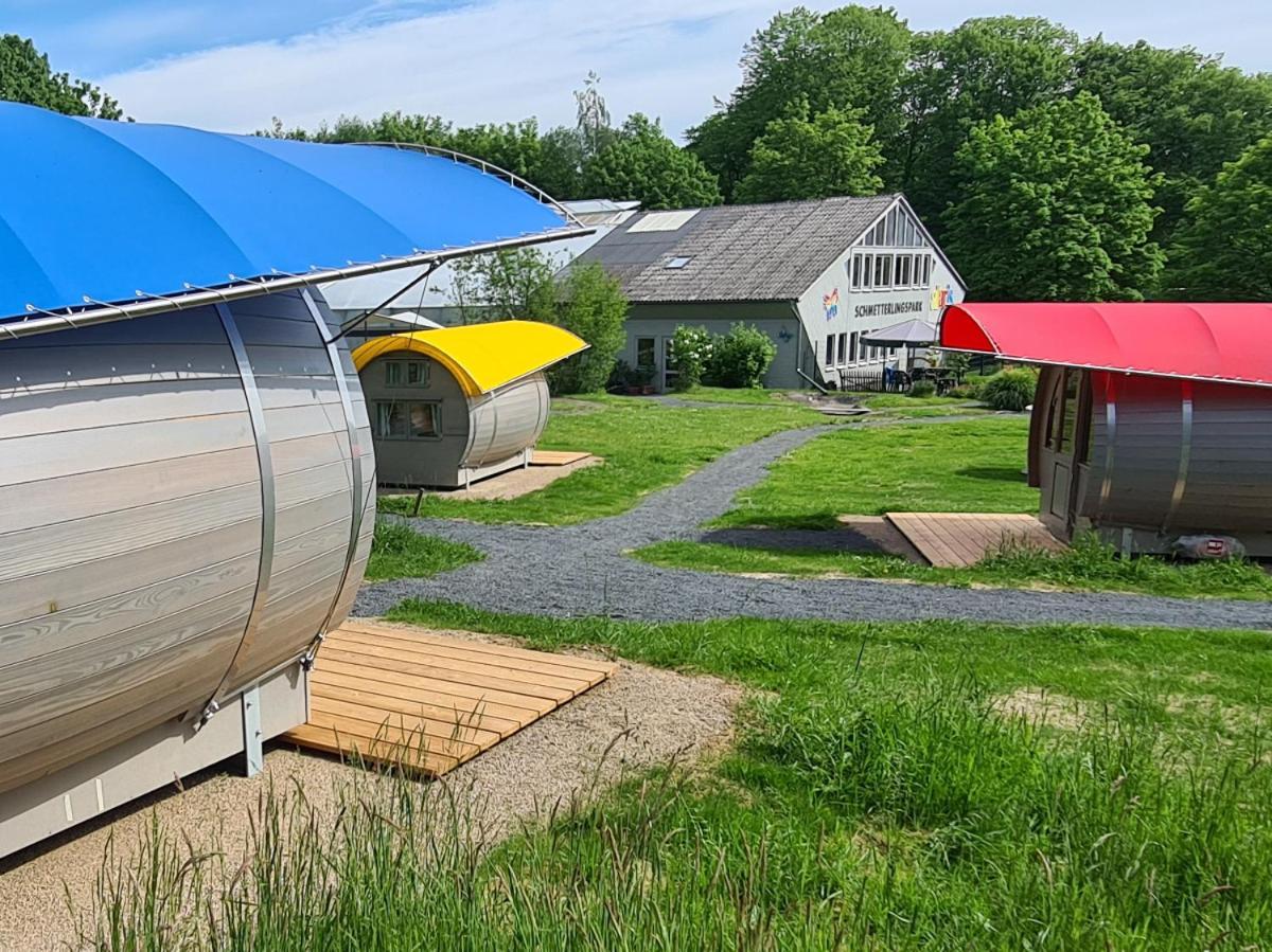 Schlaffaesser Am Schmetterlingspark Uslar Exterior foto